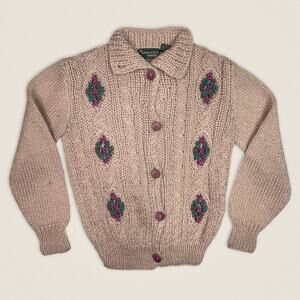 Vintage Cardigan 90s Acrylic Grandma Cottagecore Stacey’s Things Medium